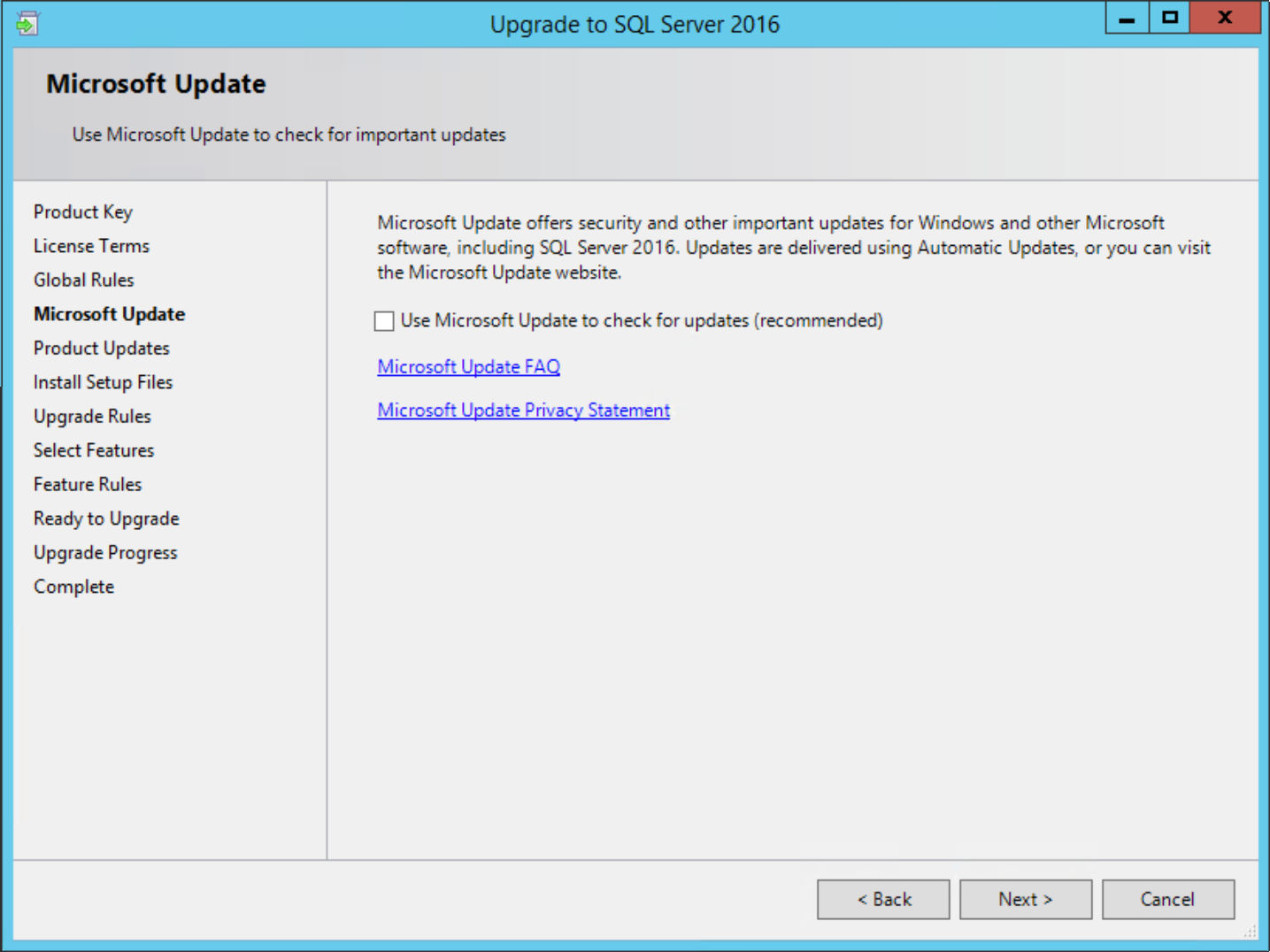 SQL Microsoft Updates