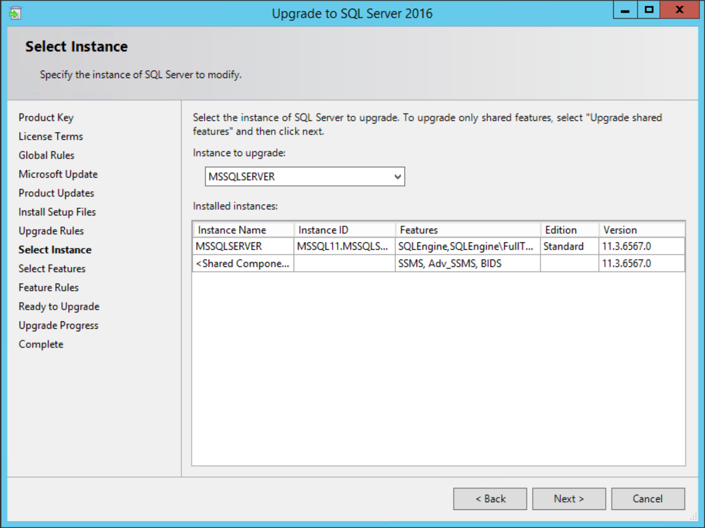 Select SQL Instance