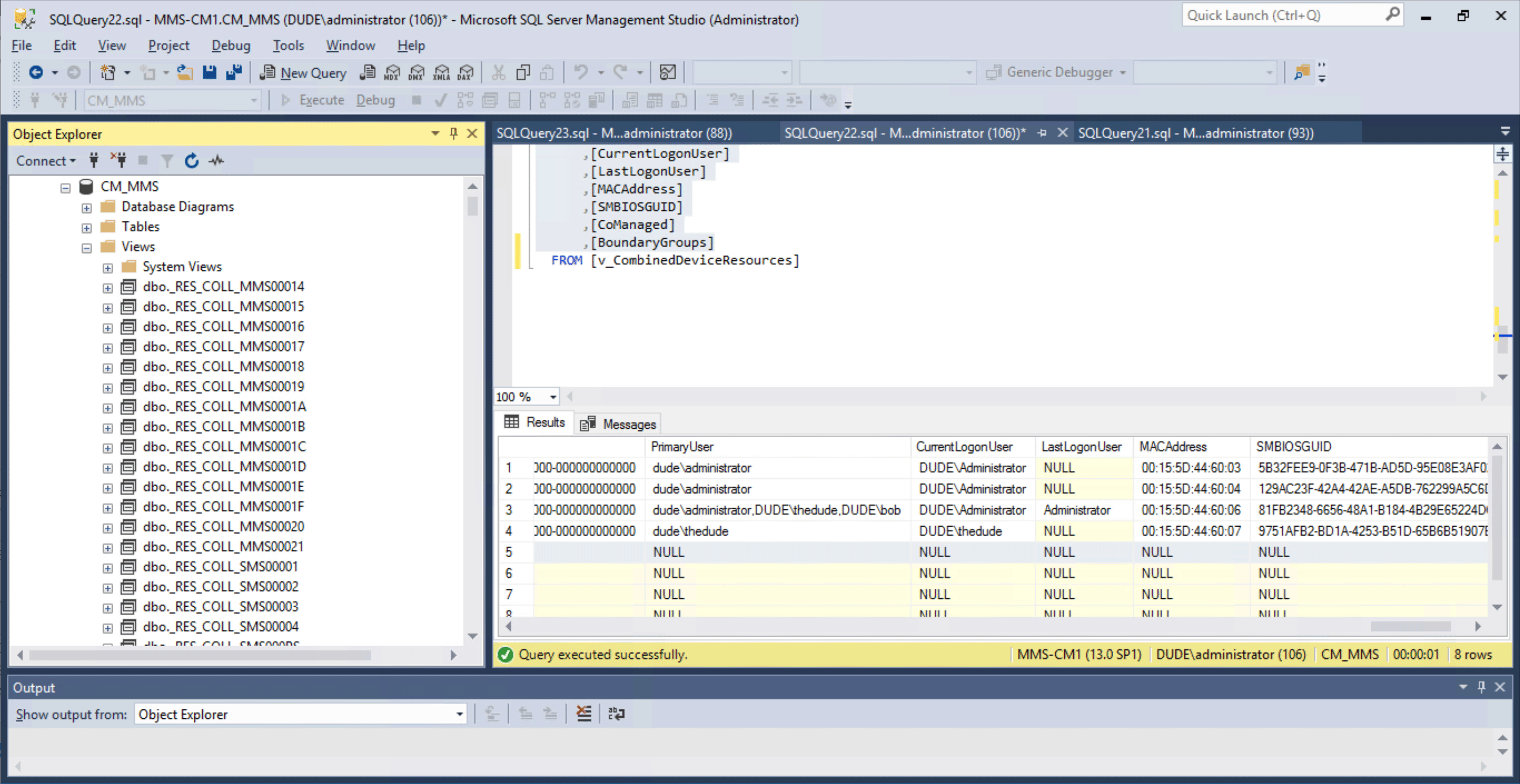 Filtering Views in SSMS