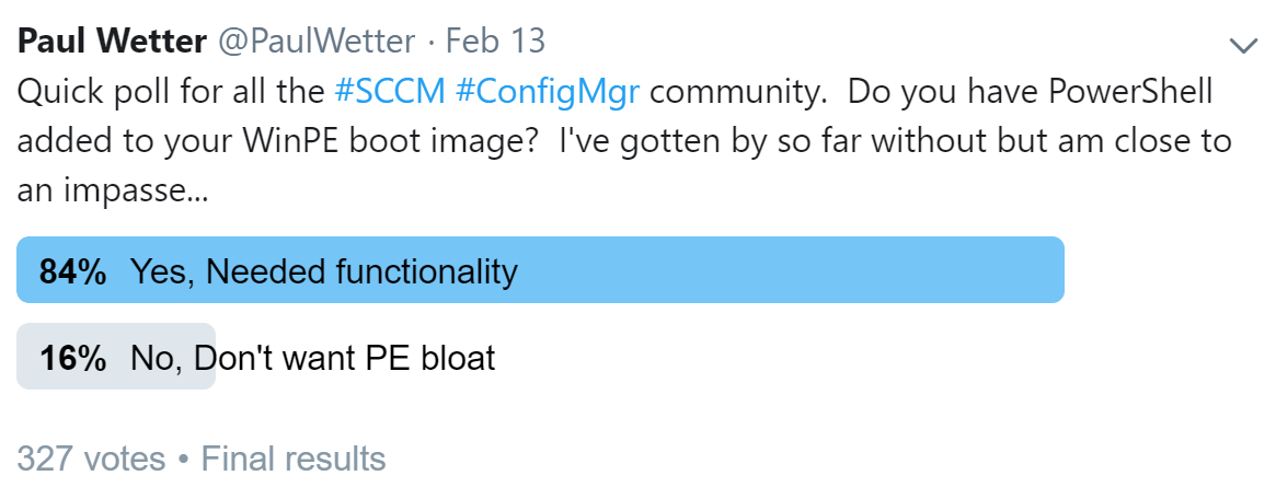 Most People have PowerShell in their Boot Image